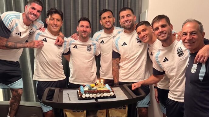 Messi celebra su 38 cumpleaños con selección argentina en el Mundial