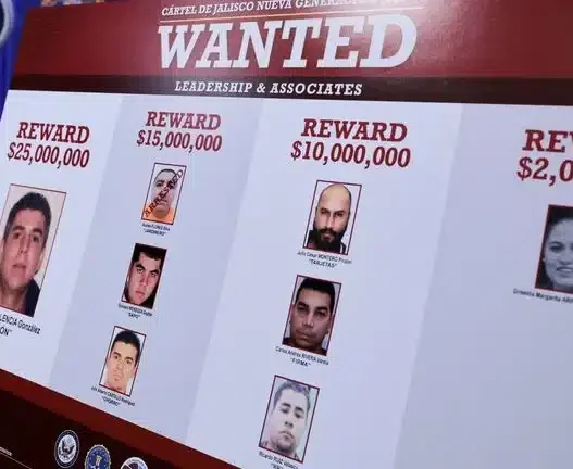 EEUU ofrece 100 mdd en recompensas por líderes del CJNG