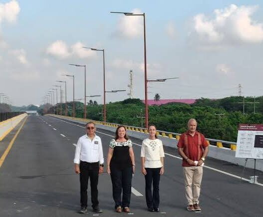 Sheinbaum inaugura puente clave en el Puerto de Veracruz