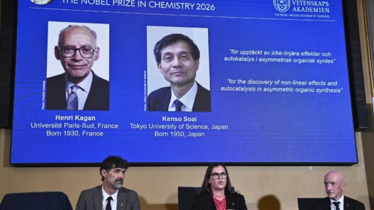 Nobel de Química 2026 para Kagan y Soai por asimetría química