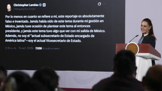 Sheinbaum rechaza acusaciones de filtración; Landau las desmiente