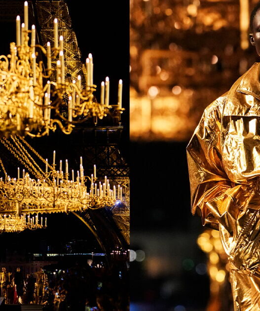 Saint Laurent celebra 10 años de Vaccarello con desfile dorado en París